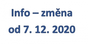 Výuka od 7. 12. 2020