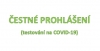 ČESTNÉ PROHLÁŠENÍ - testování na COVID-19