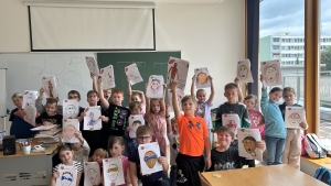 2. B v knihovně na programu "Komiksová dílna"