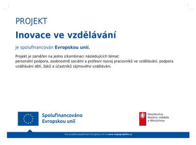 Šablony OP JAK II - Inovace ve vzdělávání