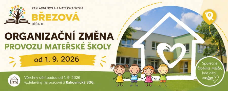 Organizační změna provozu mateřské školy od 1.9. 2026