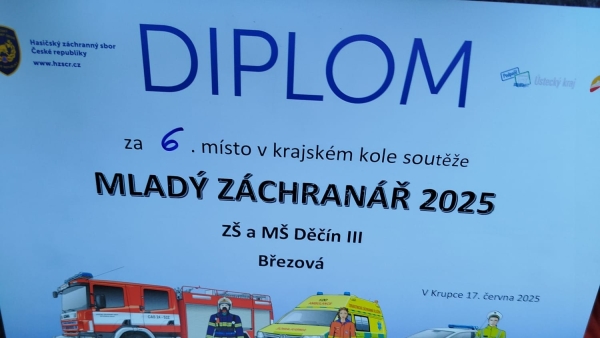 Mladý záchranář 2025 - krajské kolo Krupka
